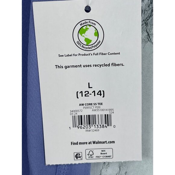 Athletic Works Womens Large (12-14) DriWorks V-Neck Tee Purple - Picture 8 of 10